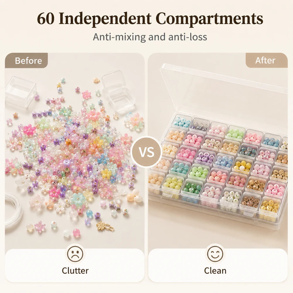 Clear Bead Organizer Box