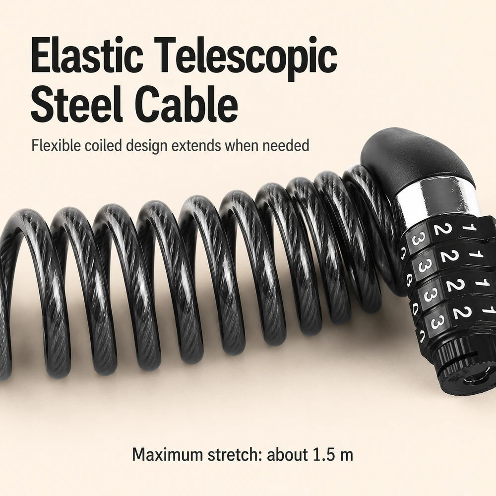 DOMEN Four Digit Steel Cable Lock