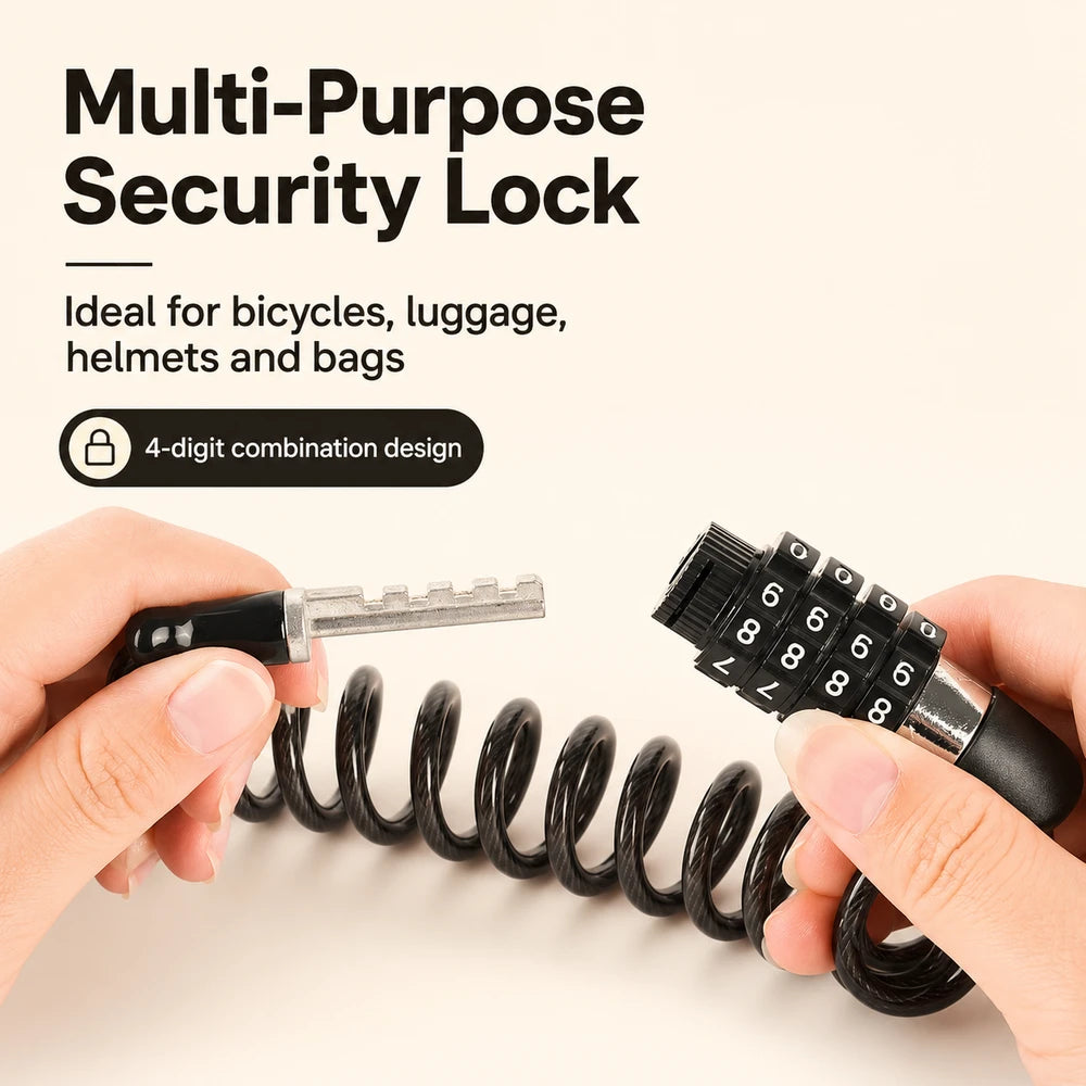 DOMEN Four Digit Steel Cable Lock