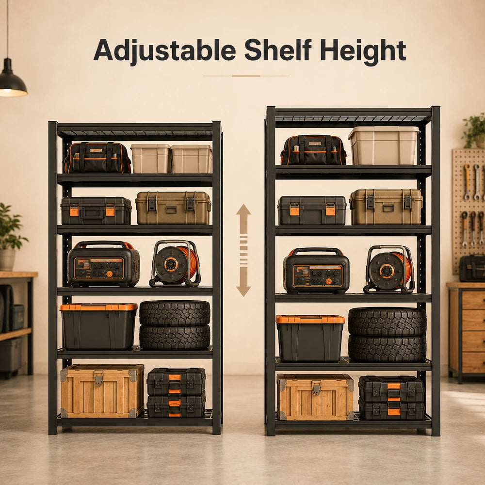 Nnovaroom Adjustable Double Layer Shelving