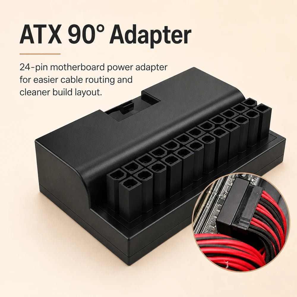 TEUCER 90 Degree ATX Power Adapter