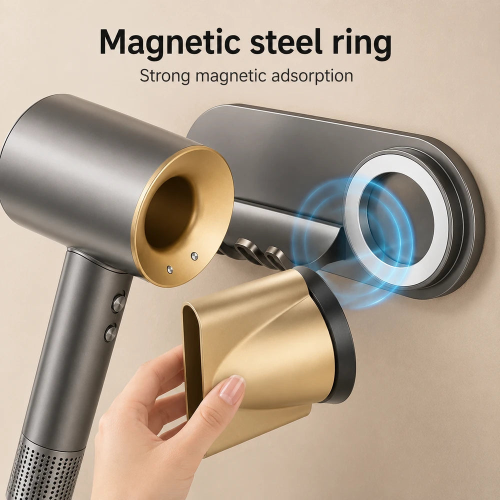 Magnetic Hair Dryer Nozzle Holder
