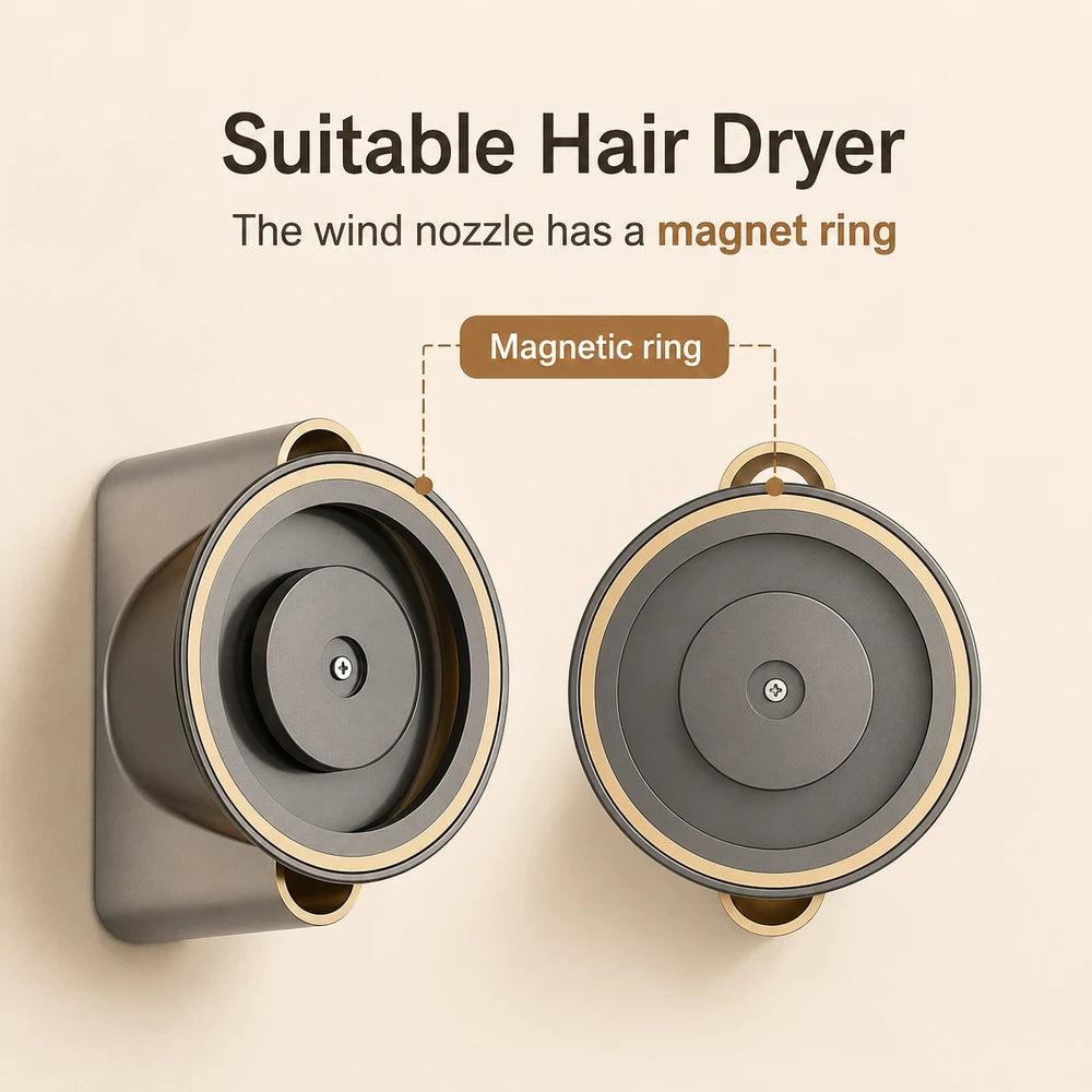 Magnetic Hair Dryer Nozzle Holder