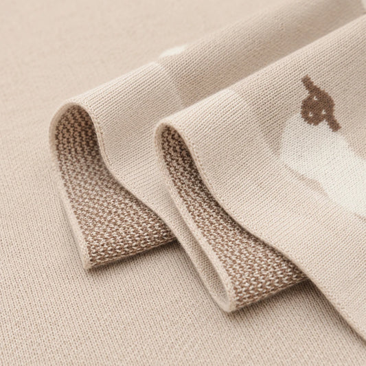 Knitted Cotton Baby Blanket