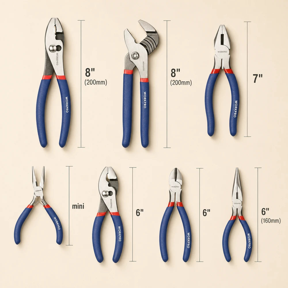 WORKPRO Seven Piece Pliers Set