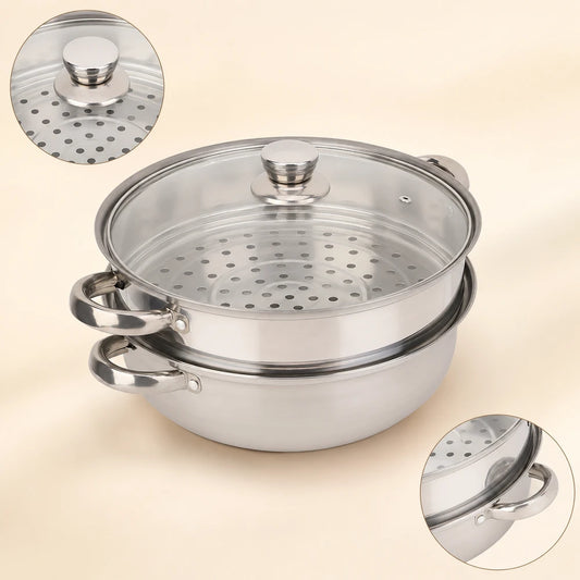 Double Layer Stainless Steel Steamer Pot