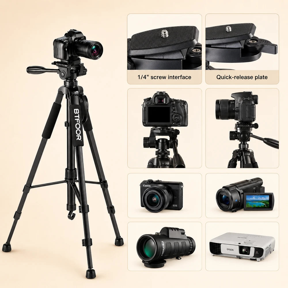 Aluminum Camera Phone Travel Tripod