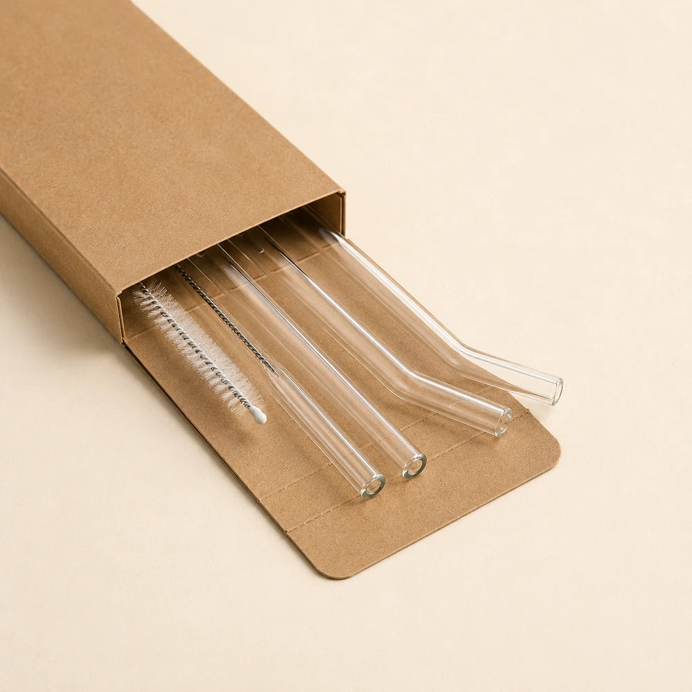 Reusable Glass Drinking Straws