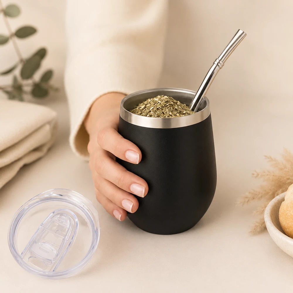Stainless Steel Yerba Mate Gourd Set