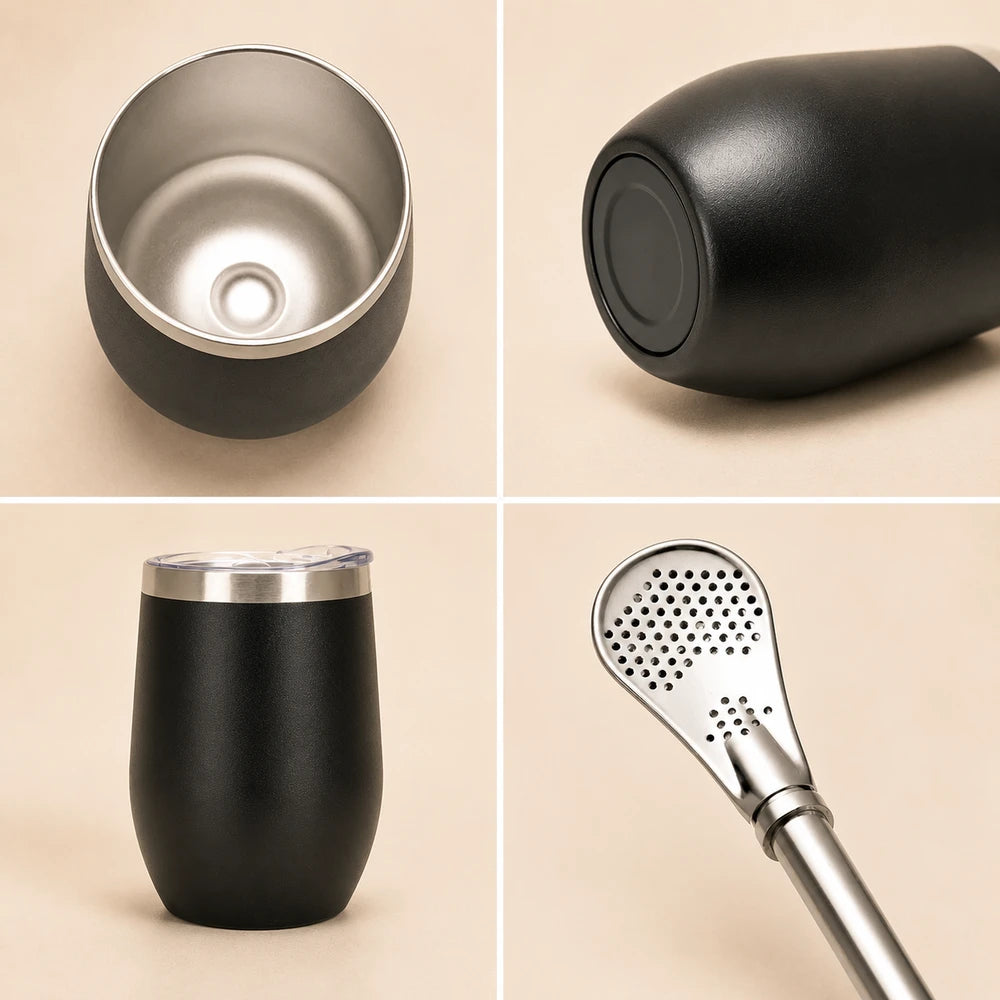 Stainless Steel Yerba Mate Gourd Set