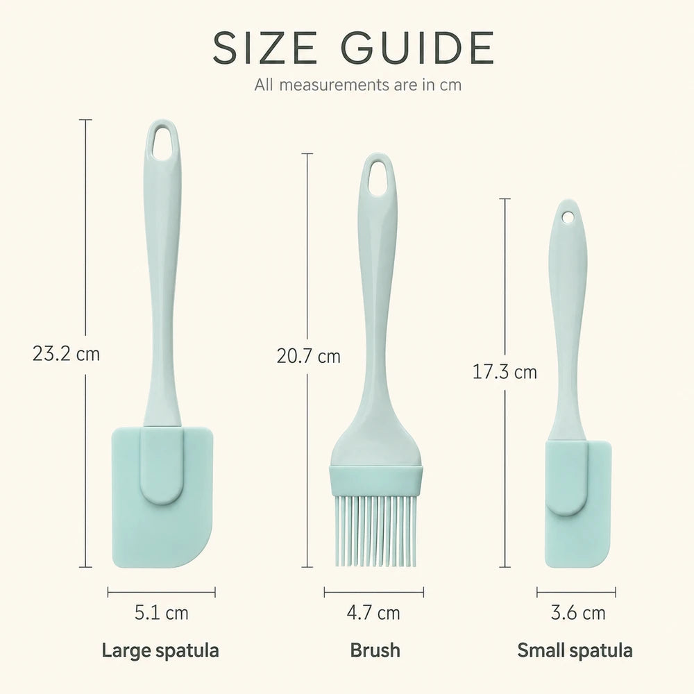 Silicone Baking Spatula and Brush Set