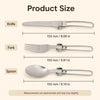 Foldable Stainless Steel Camping Cutlery Set