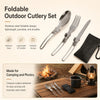 Foldable Stainless Steel Camping Cutlery Set
