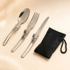 Foldable Stainless Steel Camping Cutlery Set