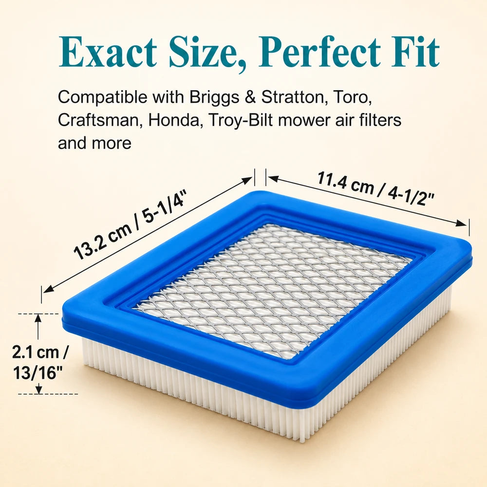 Square Lawn Mower Air Filter