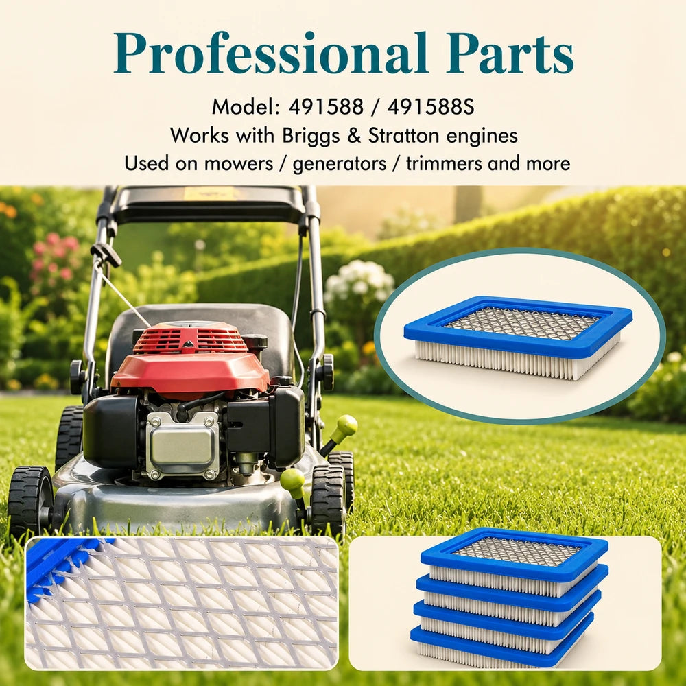 Square Lawn Mower Air Filter