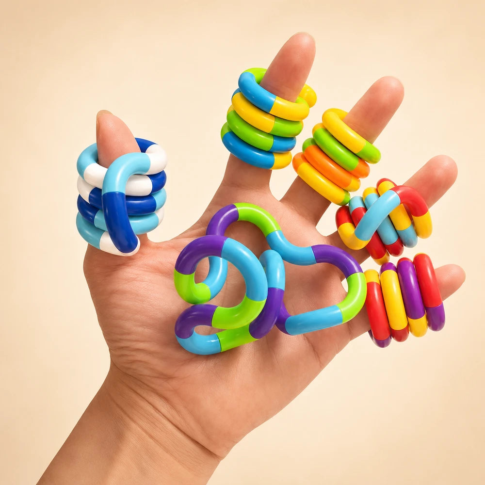 Rainbow Circle Fidget Rope Twist Toy