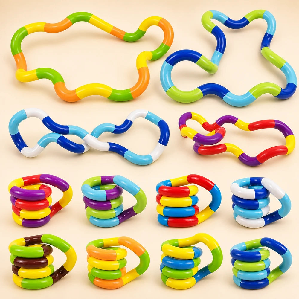 Rainbow Circle Fidget Rope Twist Toy