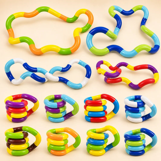Rainbow Circle Fidget Rope Twist Toy