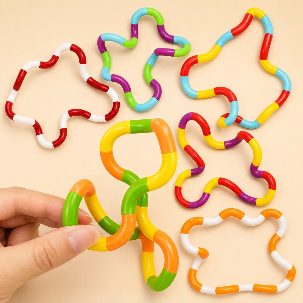 Rainbow Circle Fidget Rope Twist Toy