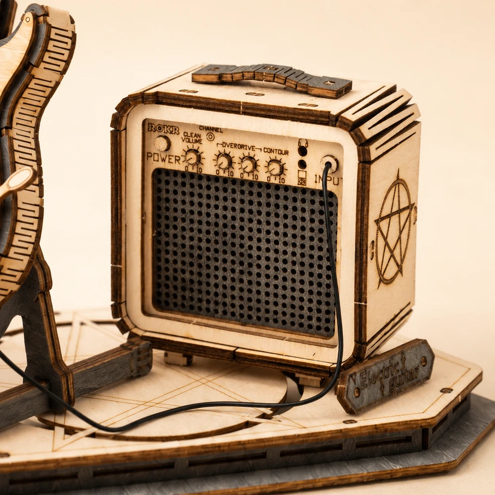 Robotime ROKR Electric Guitar Wooden Puzzle