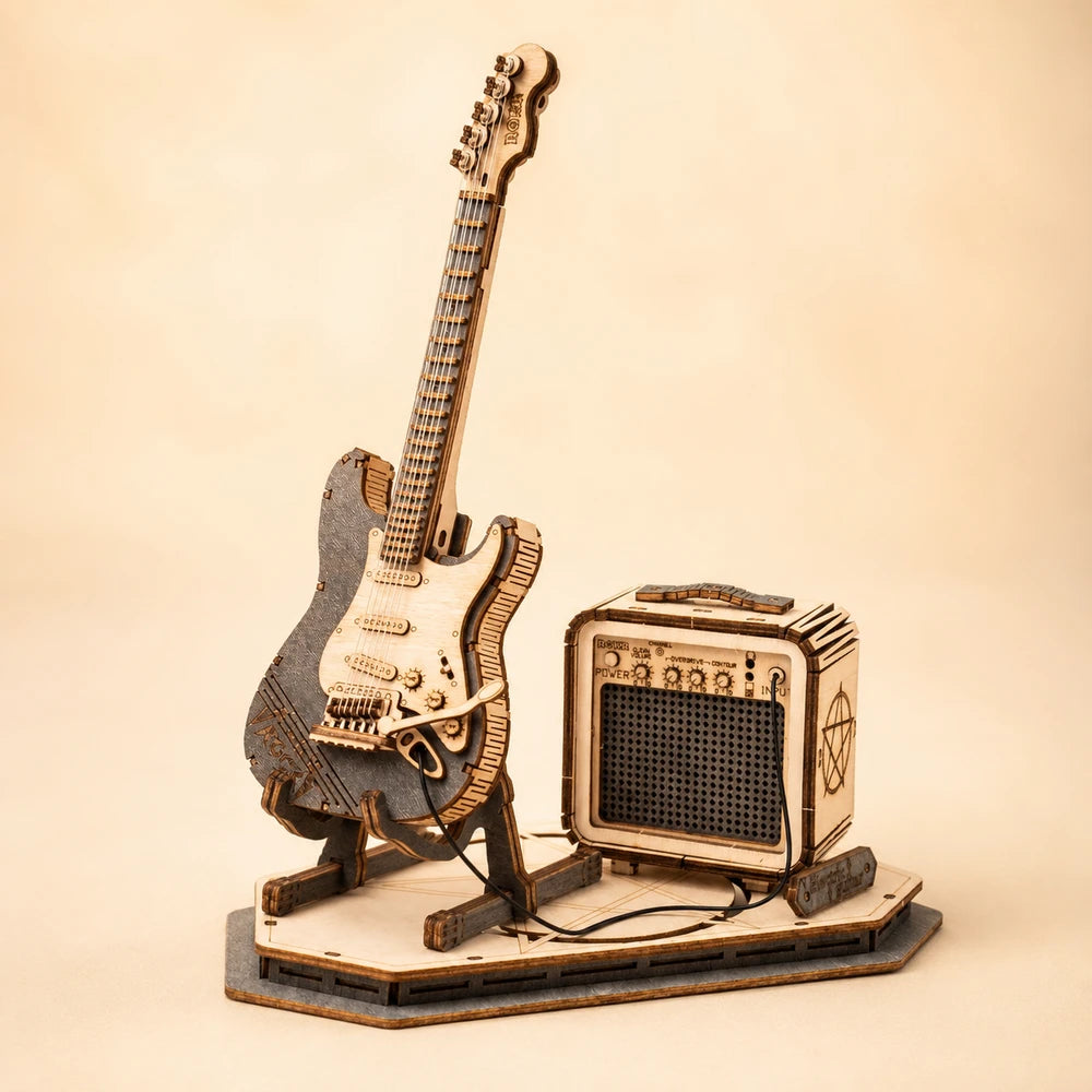 Robotime ROKR Electric Guitar Wooden Puzzle