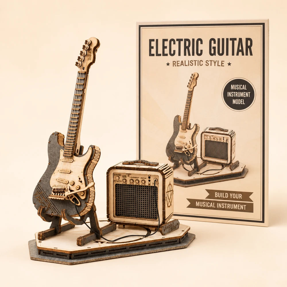 Robotime ROKR Electric Guitar Wooden Puzzle