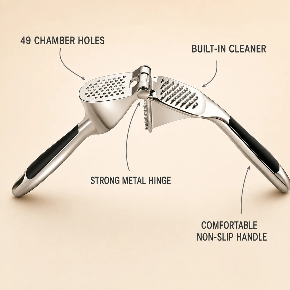 Zinc Alloy Garlic Press