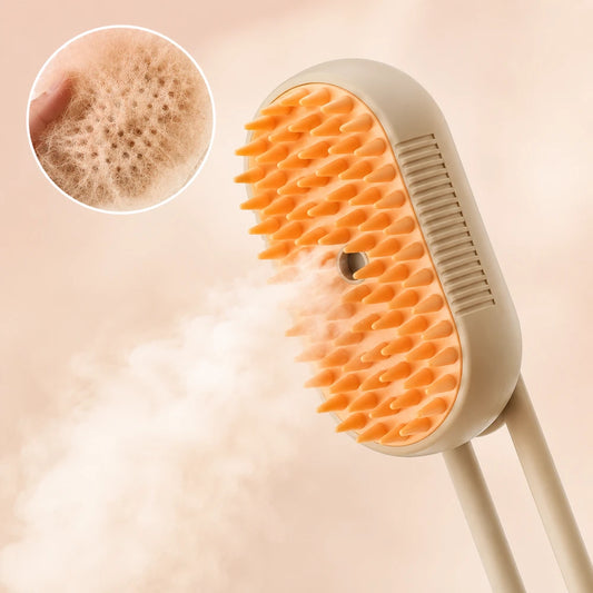Electric Pet Steam Grooming Brush