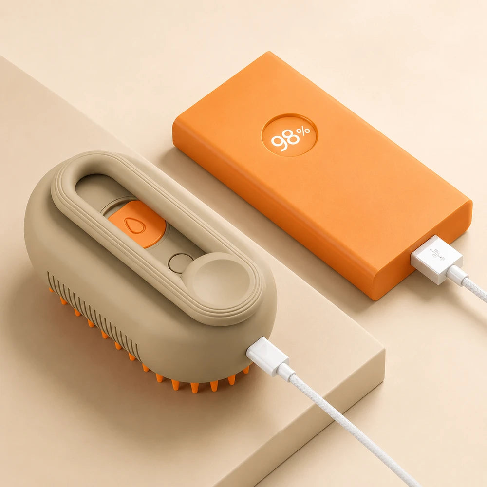 Electric Pet Steam Grooming Brush