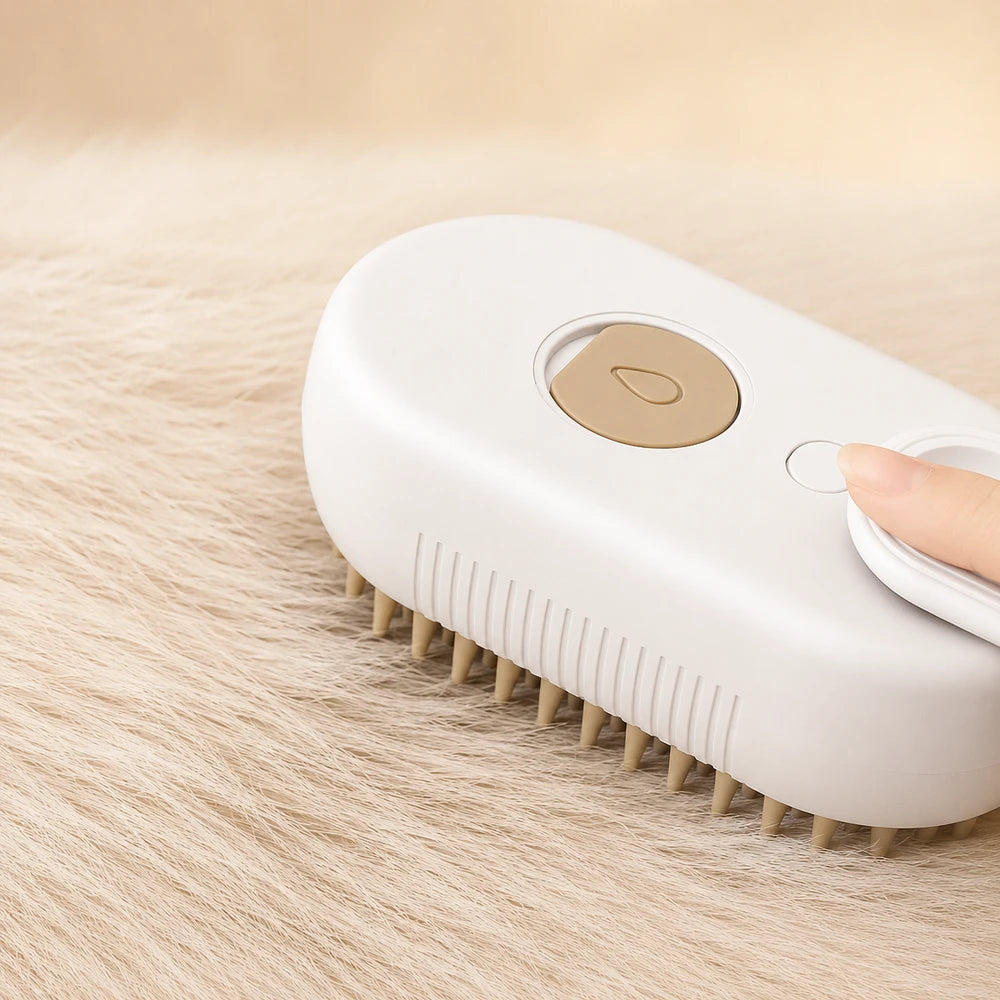 Electric Pet Steam Grooming Brush