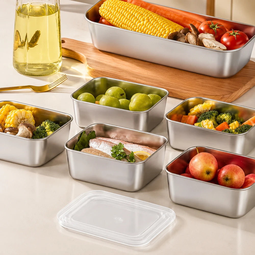 Stainless Steel Food Storage Containers Set