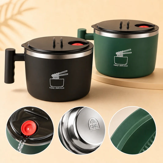 Large Metal Ramen Bowl with Phone Stand