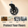 Swivel Rubber Office Chair Wheels
