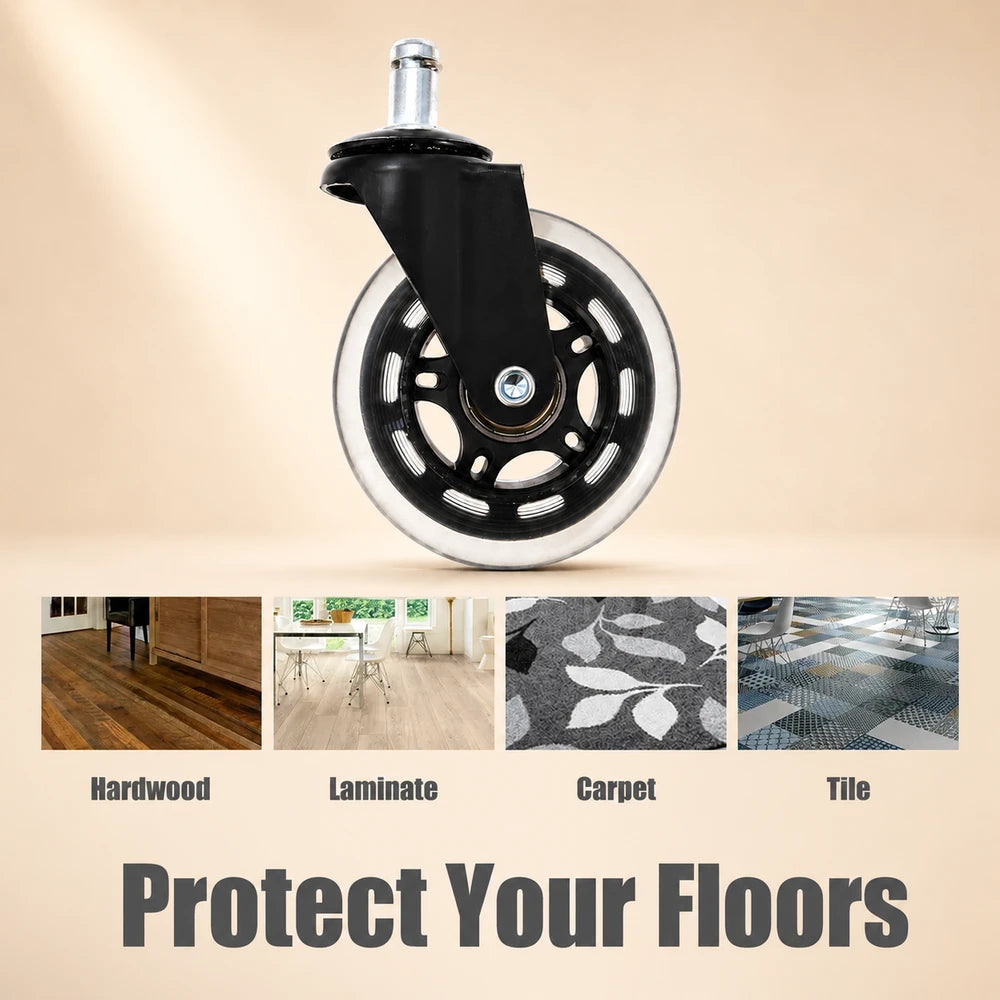 Swivel Rubber Office Chair Wheels