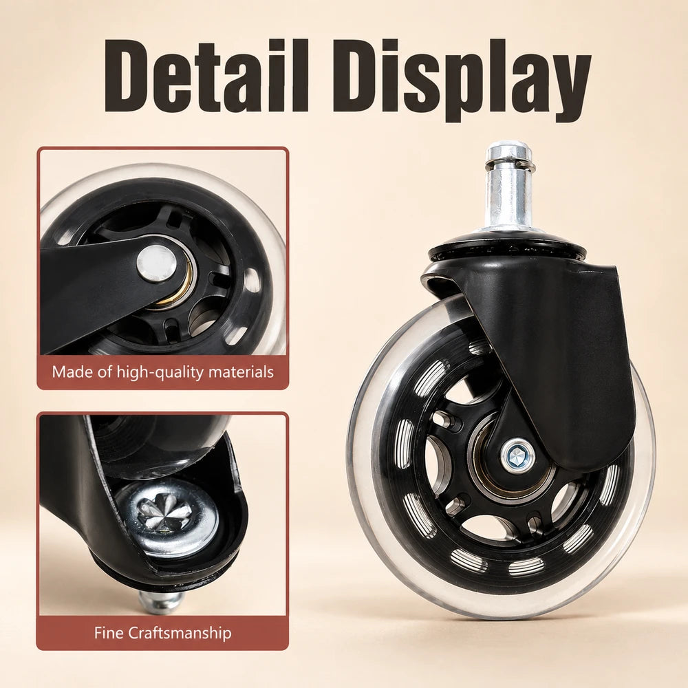Swivel Rubber Office Chair Wheels