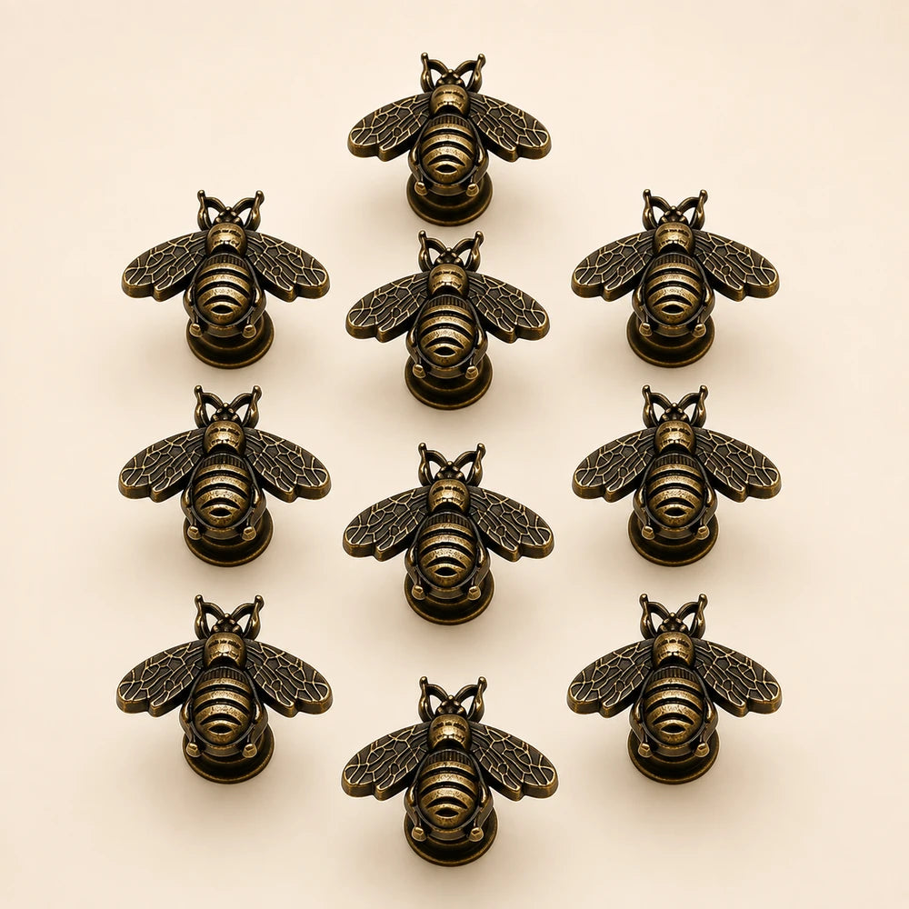 French Vintage Zinc Alloy Bee Handle