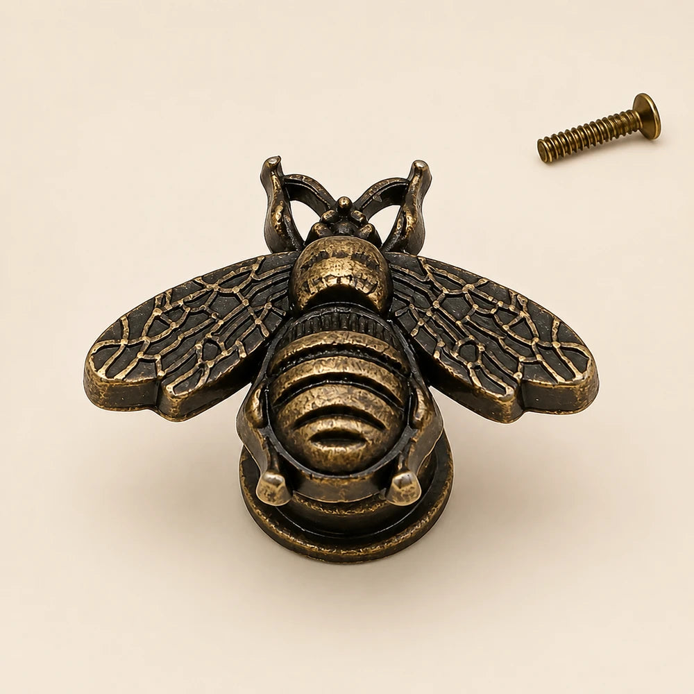 French Vintage Zinc Alloy Bee Handle