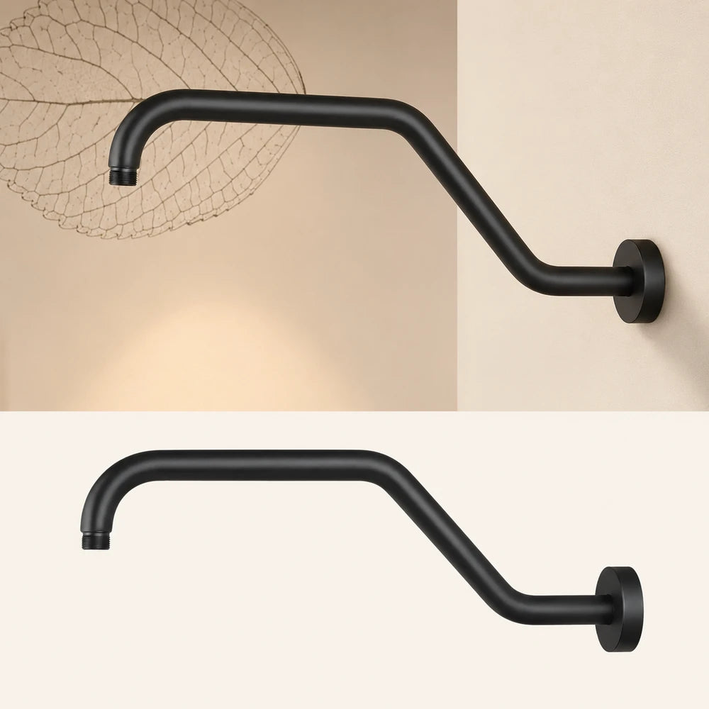 Matte Black Wall Mounted Shower Arm