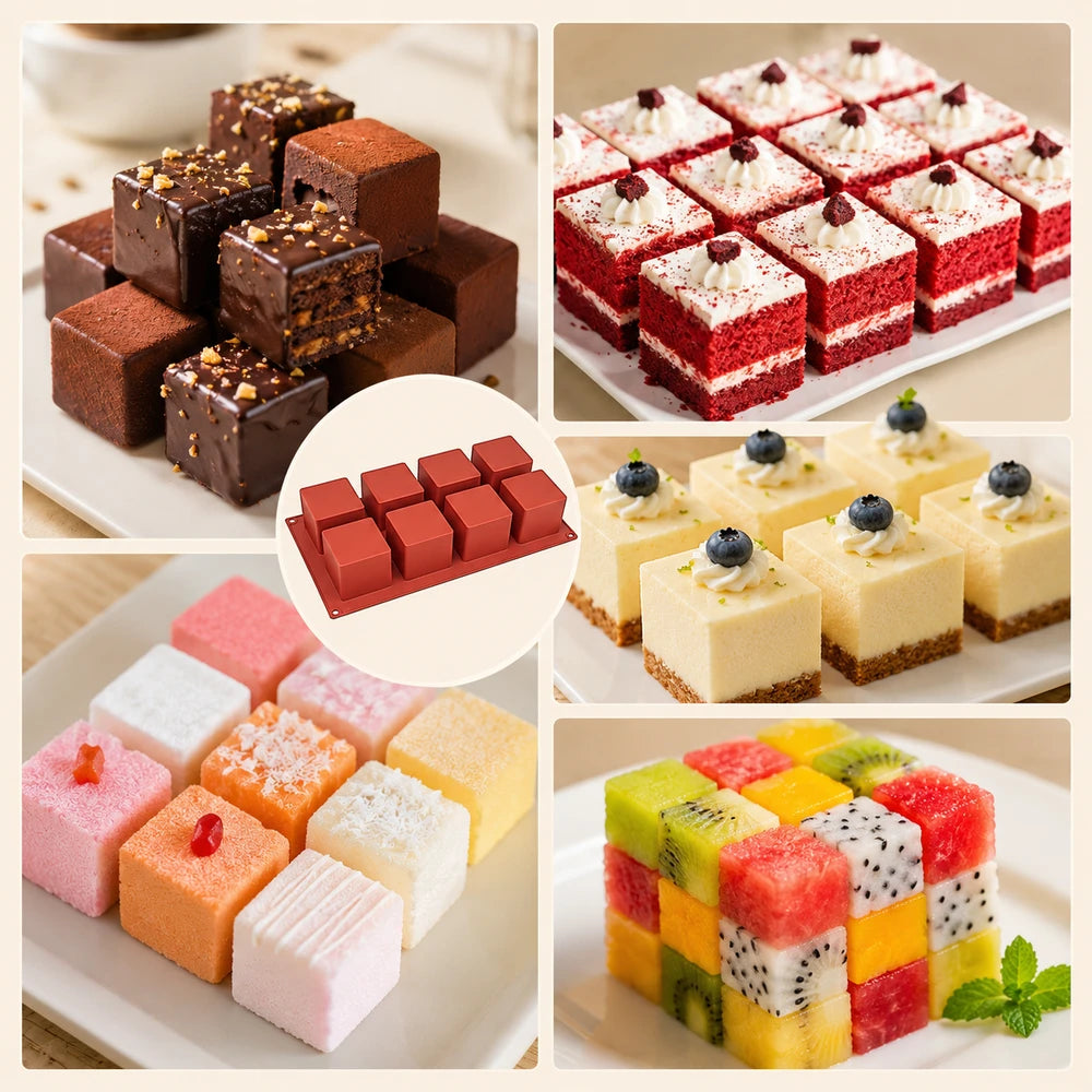Silicone Cube Cake Mold