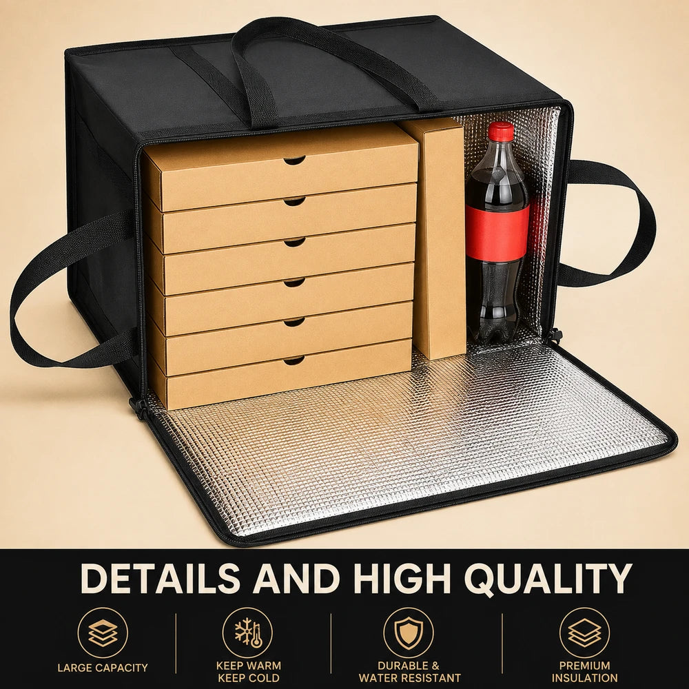 Large Reusable Insulated Pizza Bag