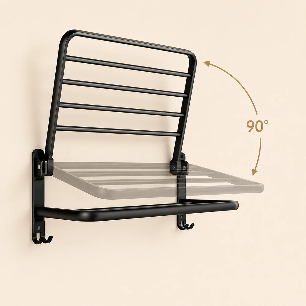 Foldable Steel Wall Mount Towel Rack