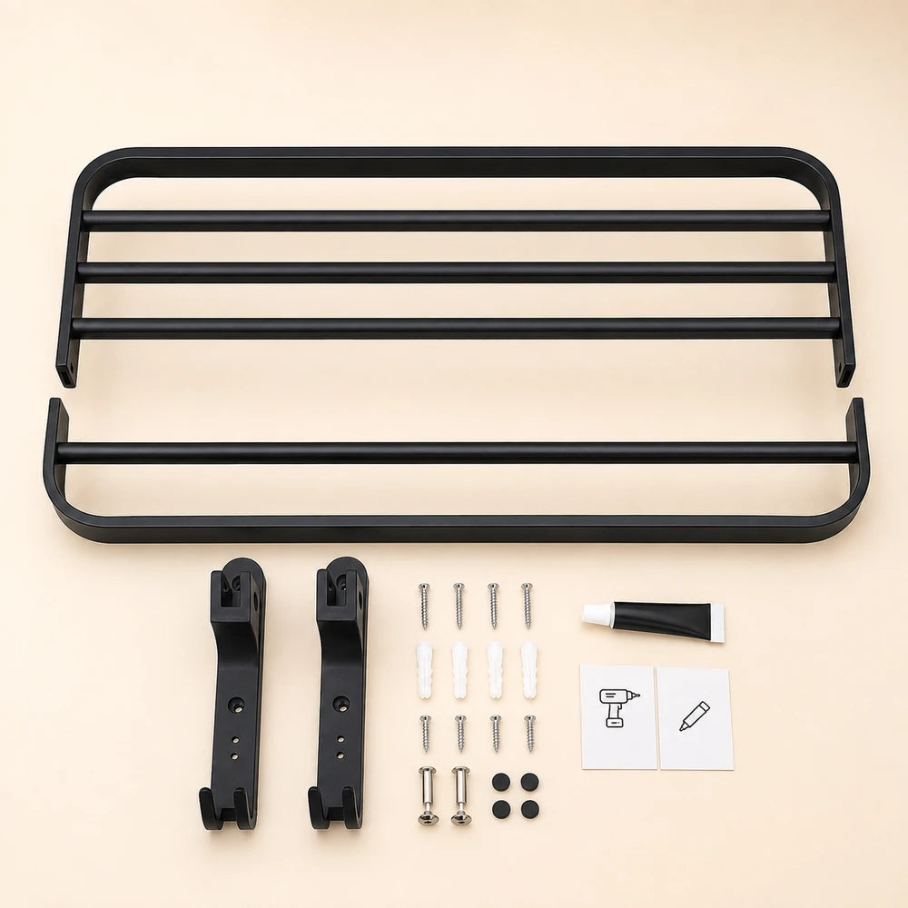 Foldable Steel Wall Mount Towel Rack
