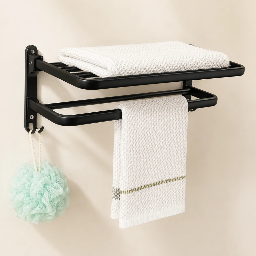 Foldable Steel Wall Mount Towel Rack