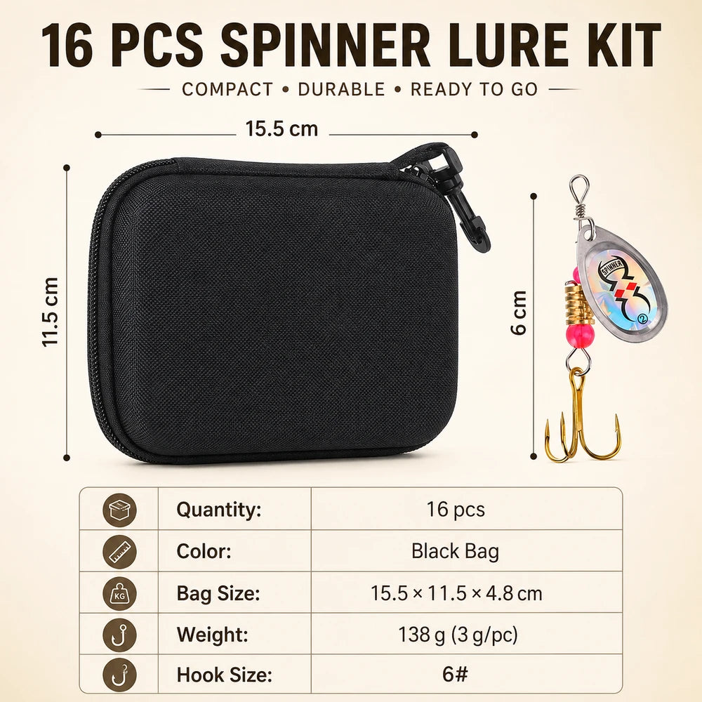 Metal Spoon Fishing Lure Set