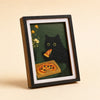 Mini 3-Layer Black Cat Fridge Magnet