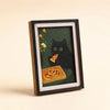 Mini 3-Layer Black Cat Fridge Magnet
