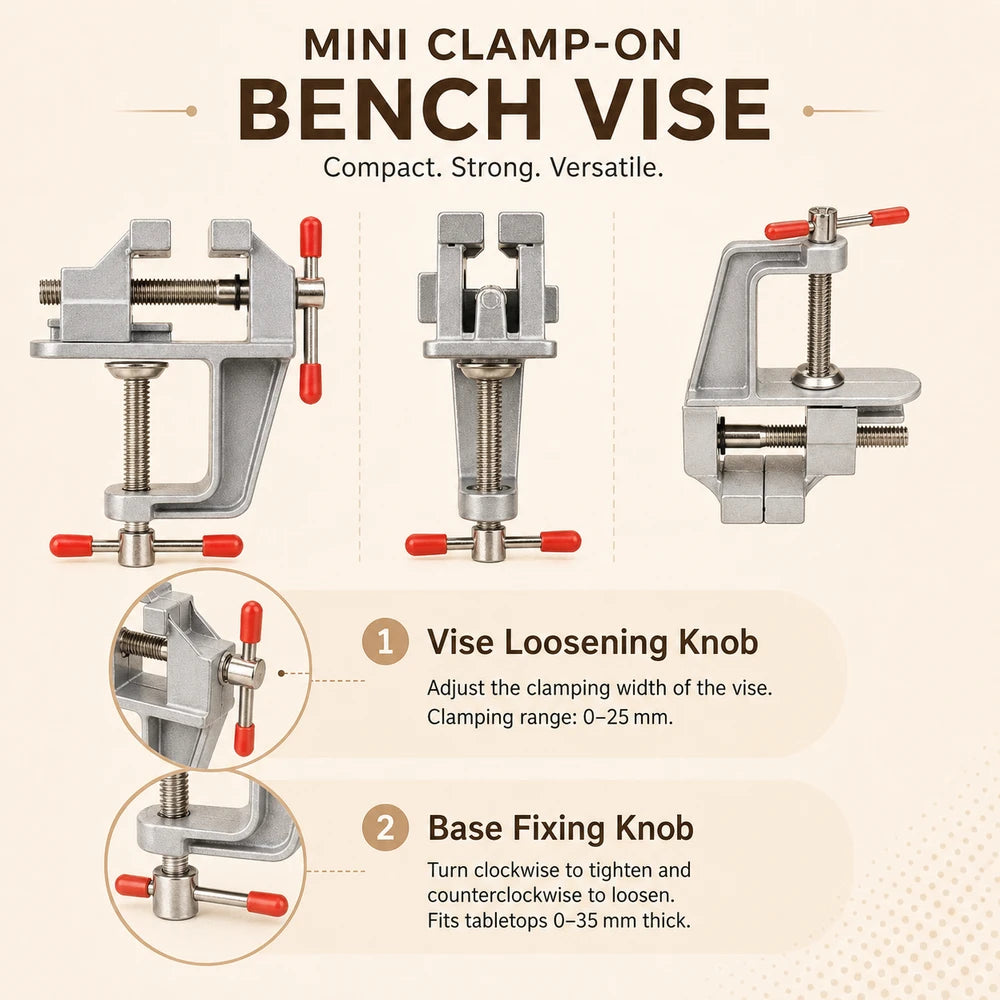 Mini Aluminum Bench Vise