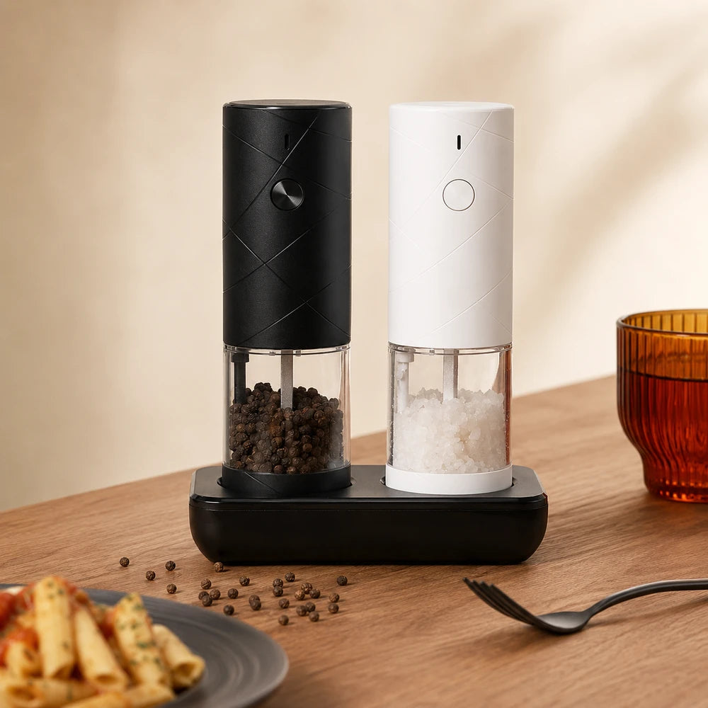 Huohou Electric Salt and Pepper Grinder Set