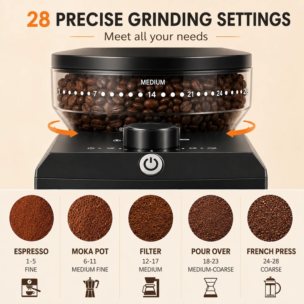 Electric Burr Coffee Grinder